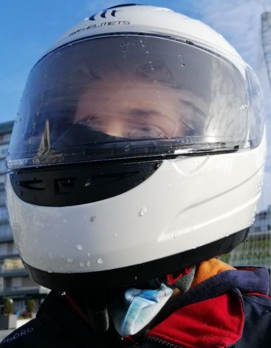 Capacete de mota infantil para criança MT Helmets Thunder Branco (M)