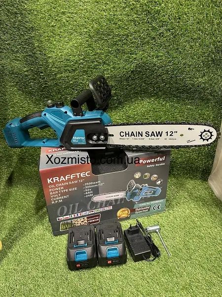 Акумуляторна пила 12 дюймів Krafftec Німеччина [52V 6Ah / 2500 Вт