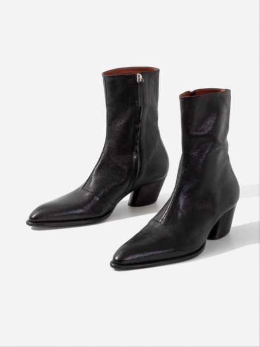 Kachorovska ROSA ботільйони Ковбойки/казаки ЧОРНІ ШКІРЯНІ