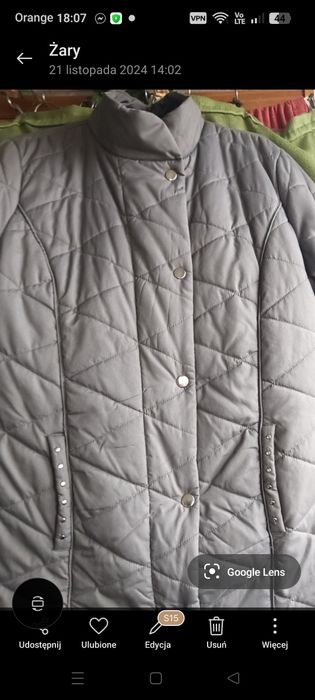 Ciepła kurteczka jesienna.
