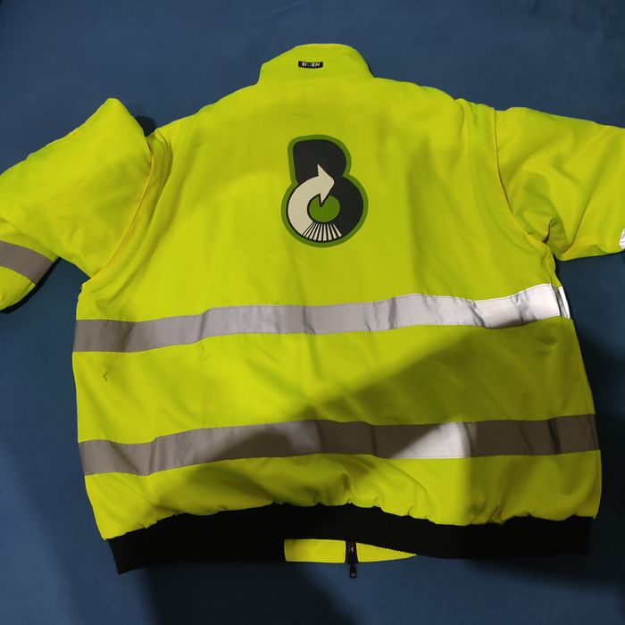 kurtka robocza zimowa odblaskowa ostrzegawcza 4xl kamizelka futerko