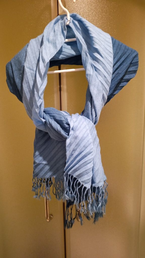 Super elegancki damski szal plisowany typu oversize, 170 x 64 cm