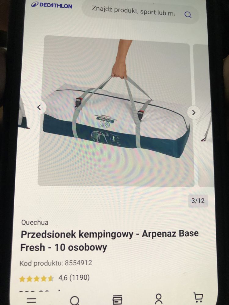 Namiot przedsionek do przyczepy nowy