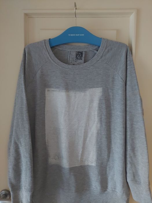 Modna bluza komfort popiel print minimalizm z UK r 16/44 i XL- XXL