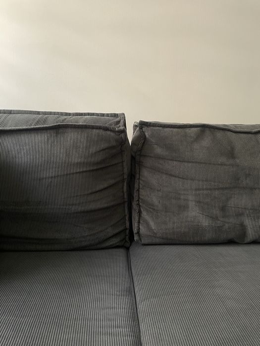 Narożnik w kolorze grafitowym Lectus z funkcja spania