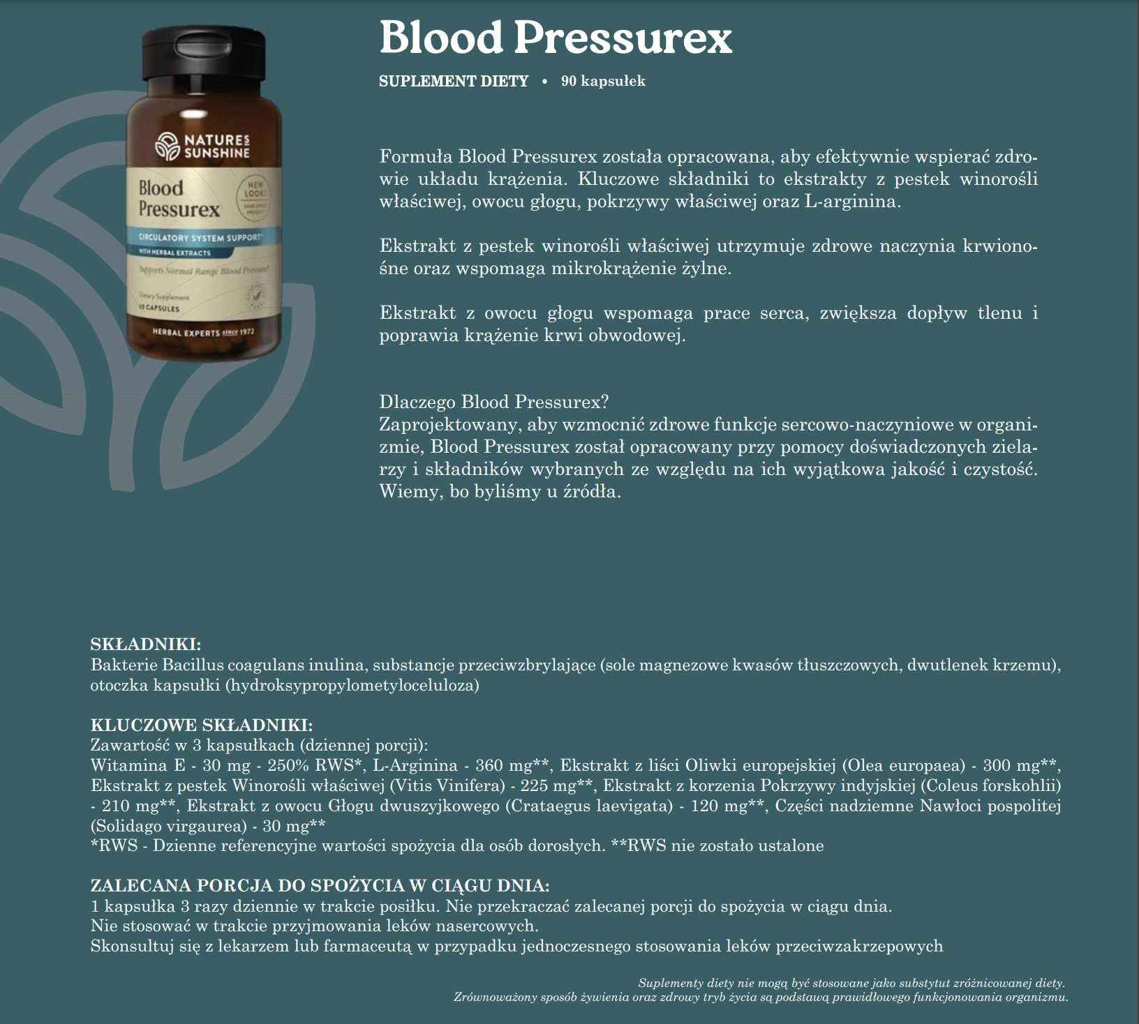 2-PAK Blood Pressurex od Nature's Sunshine
