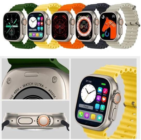 Smartwatch Hk10 Ultra 3 Amoled Chat Gpt Srebrna Koperta Czarny Pasek