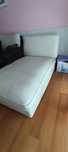 Chaise longue/sofá cadeirão em couro branco