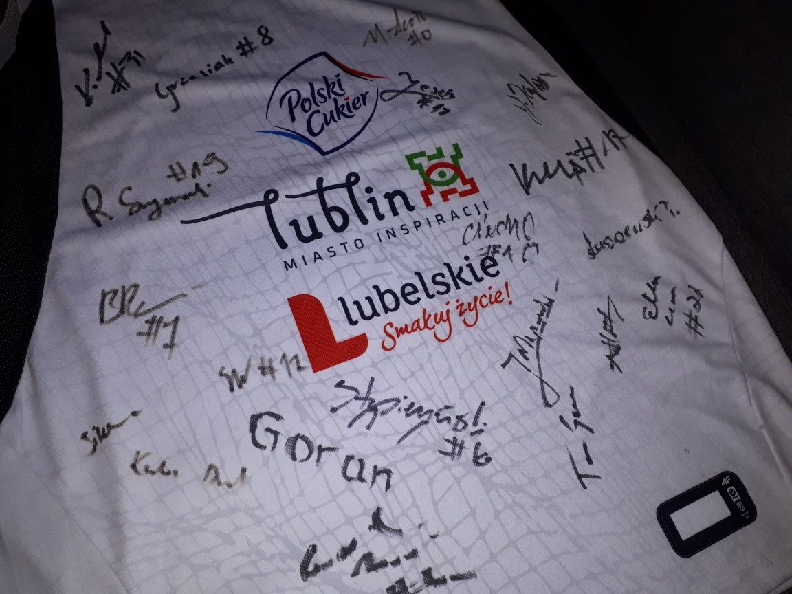 Koszulka Start Lublin z autografami drużyny - koszykówka, kibic 4F 2XL