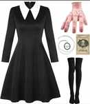 Mrsclaus kostium na Halloween zestaw dla rodziny Addamsów