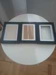 Ikea 3 drewniane czarne ramki