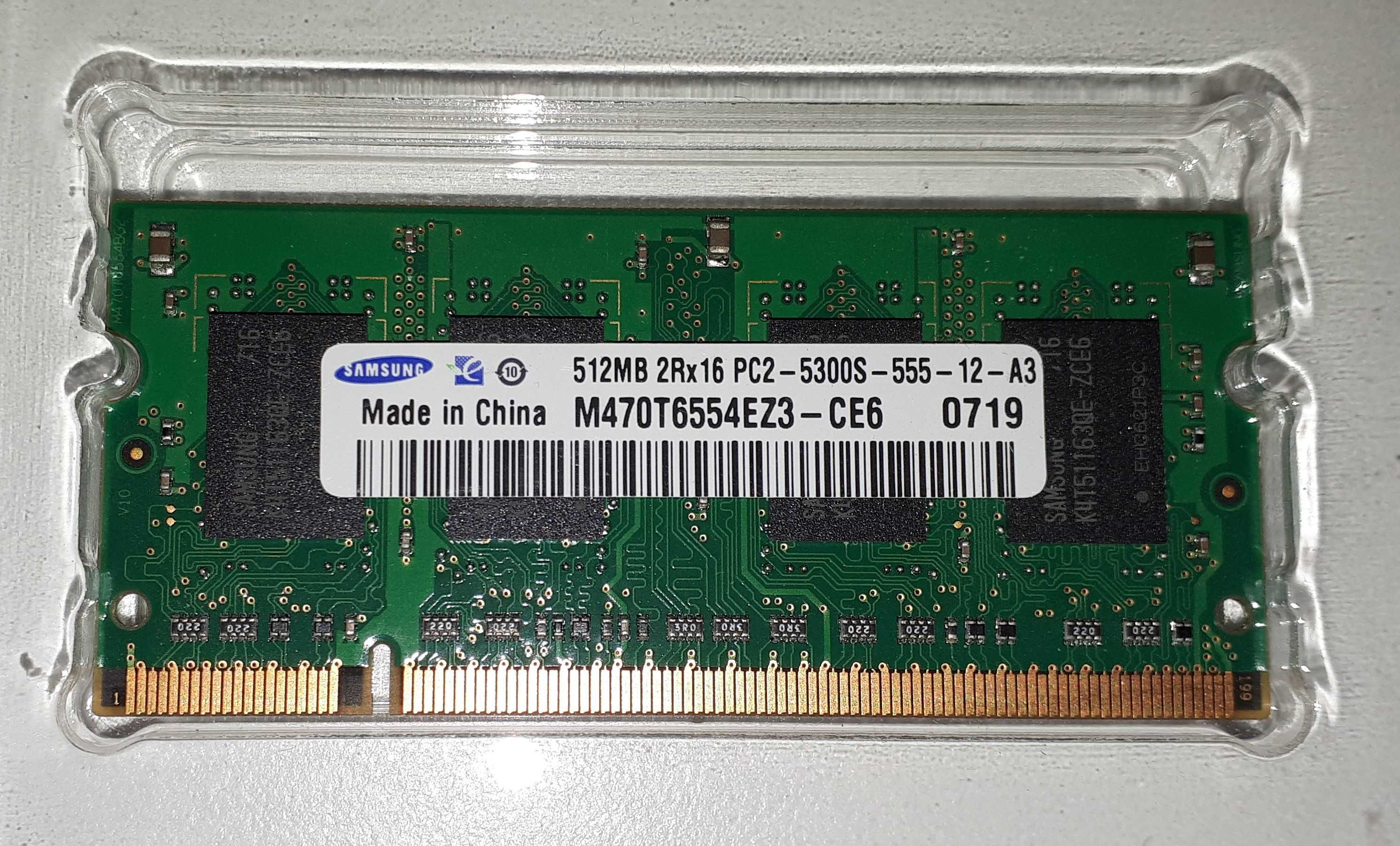 Pamięć RAM Samsung 512MB DDR2 2Rx16 PC2-5300S-555-12-A3