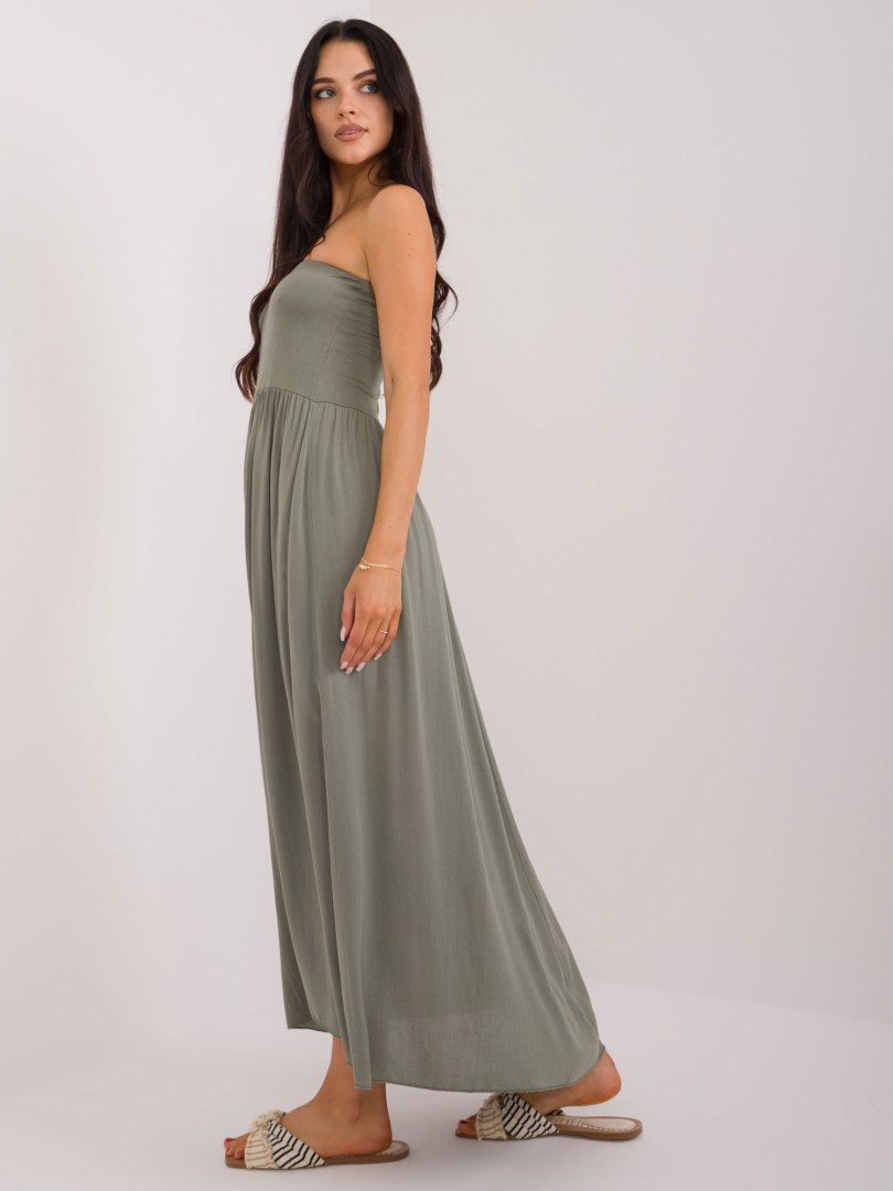 OCH BELLA Spódnica 2w1 Khaki Rozkloszowana Maxi L