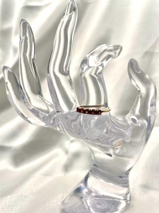 Conjunto em ouro maciço Anel + par de brincos com zircônias rosa