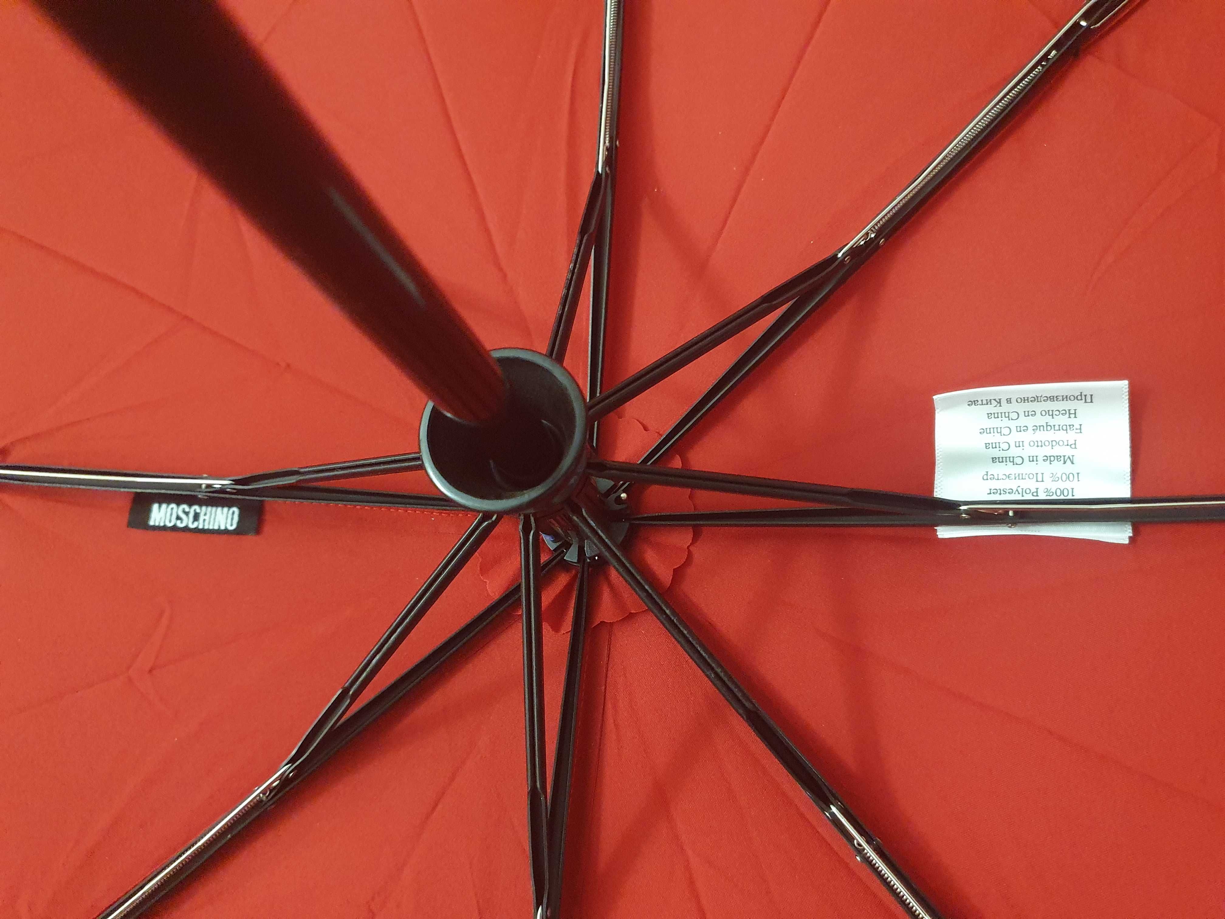 NOWA oryginalna parasolka Moschino parasol automatyczny miś automat