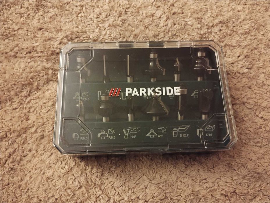 parkside, zestaw bitów do frezowania