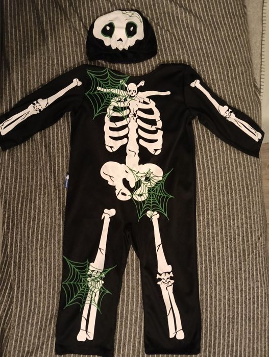 Fato Halloween/Carnaval esqueleto Imaginarium 2/3 anos