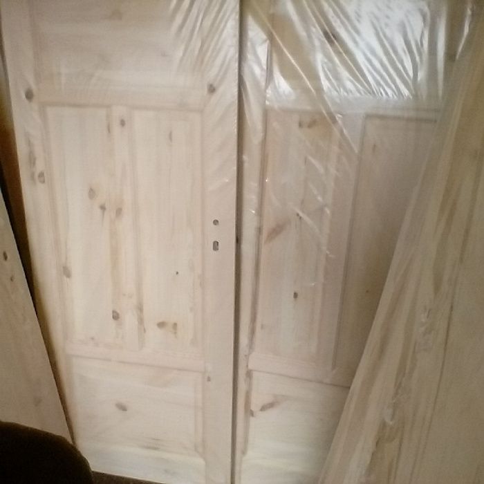 Promocja Sosnowe Lite Drewniane drzwi z futrynami uszczelka OD REKI