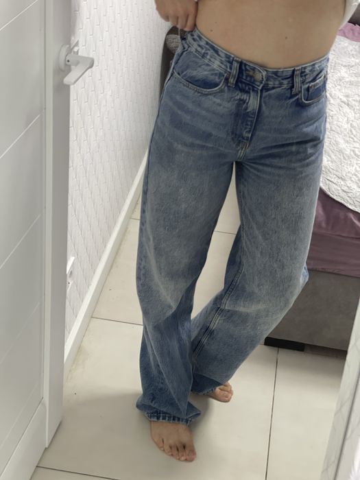 Джинсы zara wide-leg