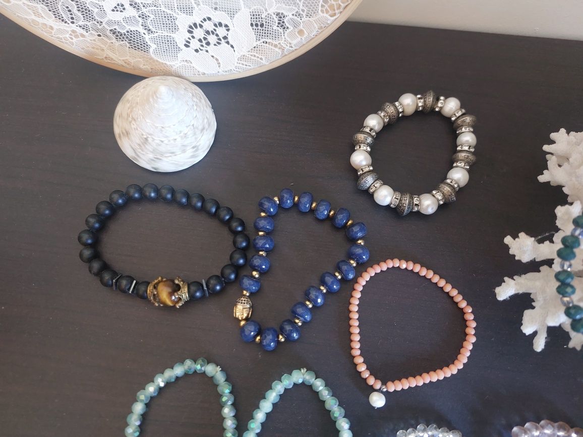 Pulseiras pedra sintetica