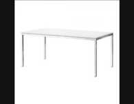 Ikea Stół Torsby chrom/połysk szkło 180cm