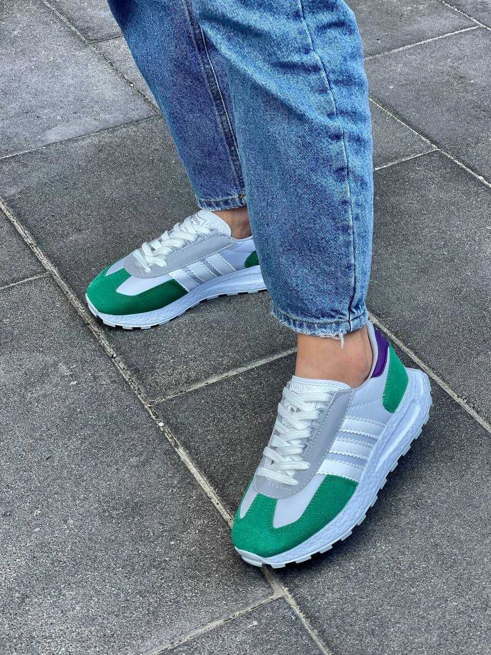 АКЦІЯ! Жіночі кросівки Adidas Retropy ‘White Green’ (36,37 р.)