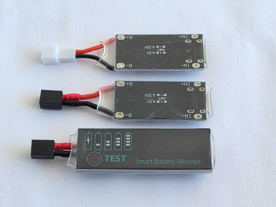 Плата зарядки + тестер 1s/2s, 4.2v/4.35v 0.5A USB-C, BT2.0, PH2.0
