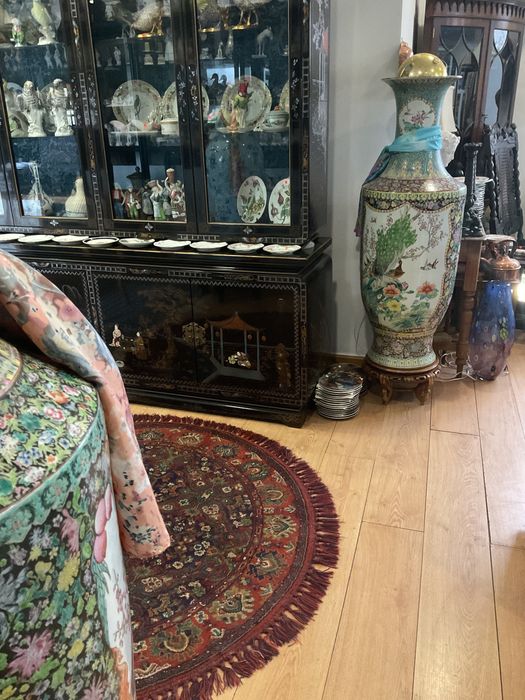 Vaso oriental famille rose style ,alt,1,20 cm discrição abaixo