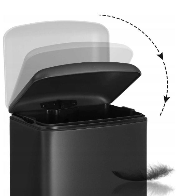 Songmics Kosz Na Śmieci 30 L Czarny Ltb01Bk