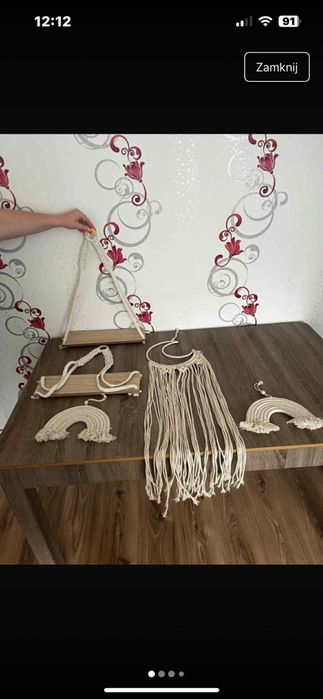 Półki  boho-makrama