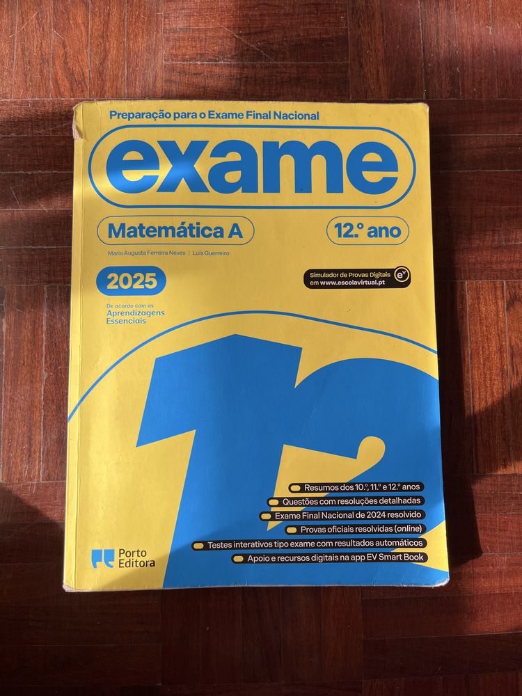 Livro Exame Nacional Matematica A (Porto Editora) 12 ano