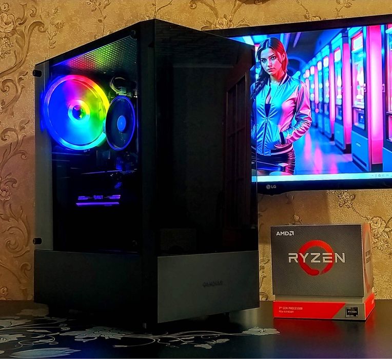 GTX1080/ Ryzen 5 3600/ 16Gb DDR4 s-AM4 игровой компьютер ПК