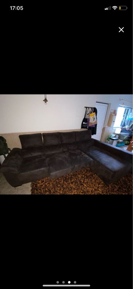 Sofa chaise long em L c/ arrumação