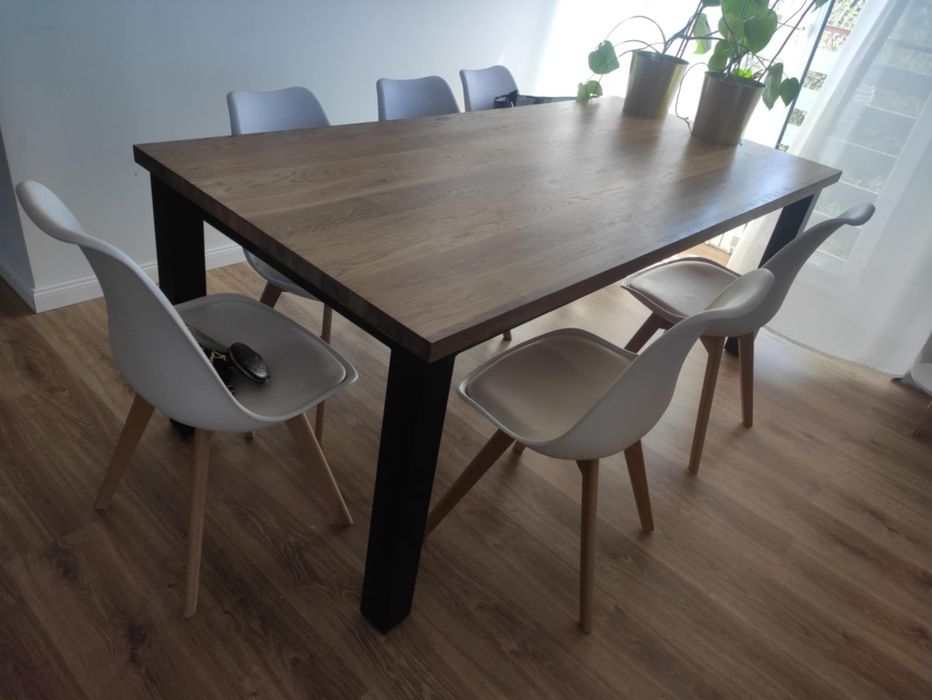 Stół dębowy loft pająk Drewno naturalne