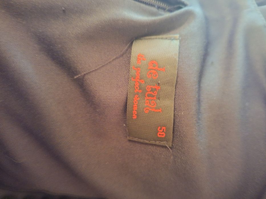 Duża, długa czarna sukienka wizytowa, rozmiar 50/52