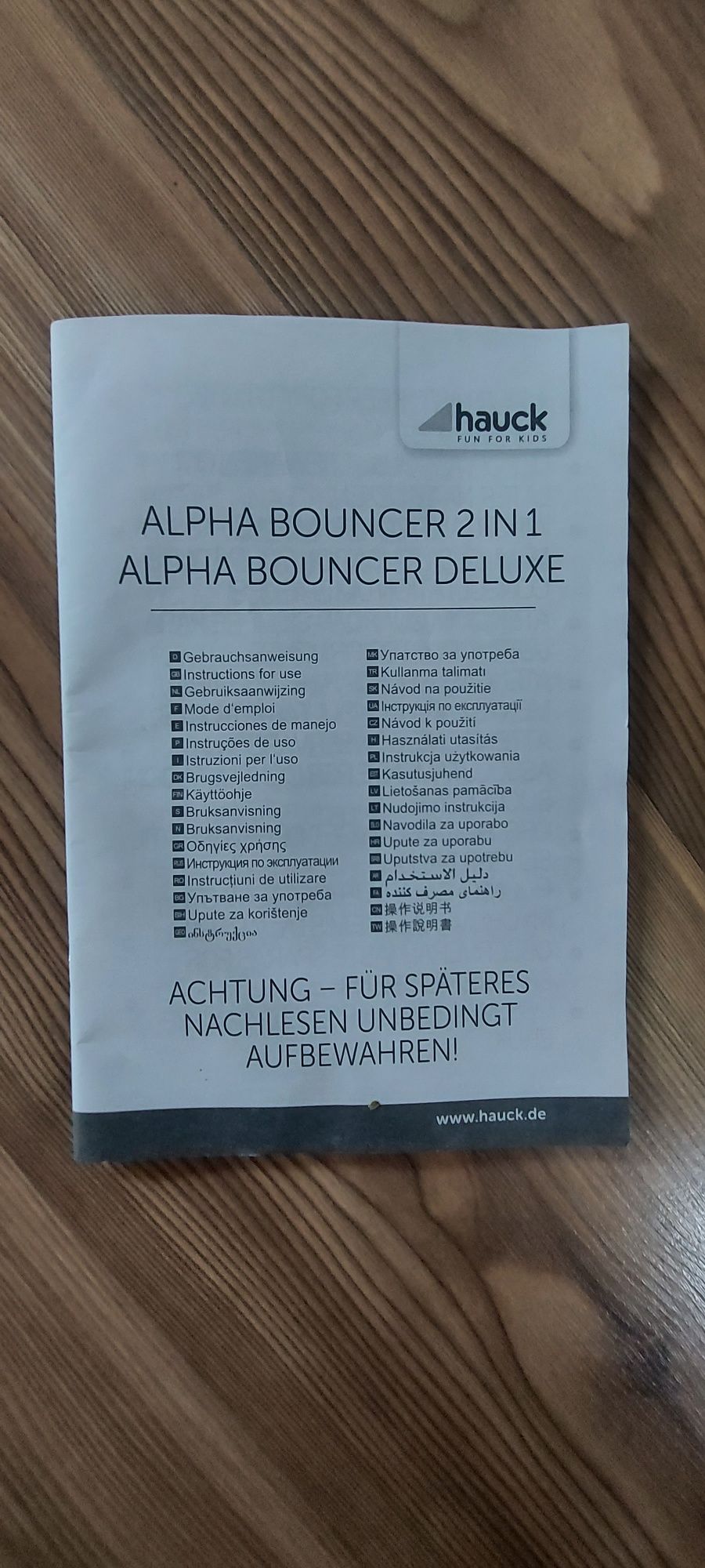 Leżaczek Alpha BOUNCER 2W1  hauck