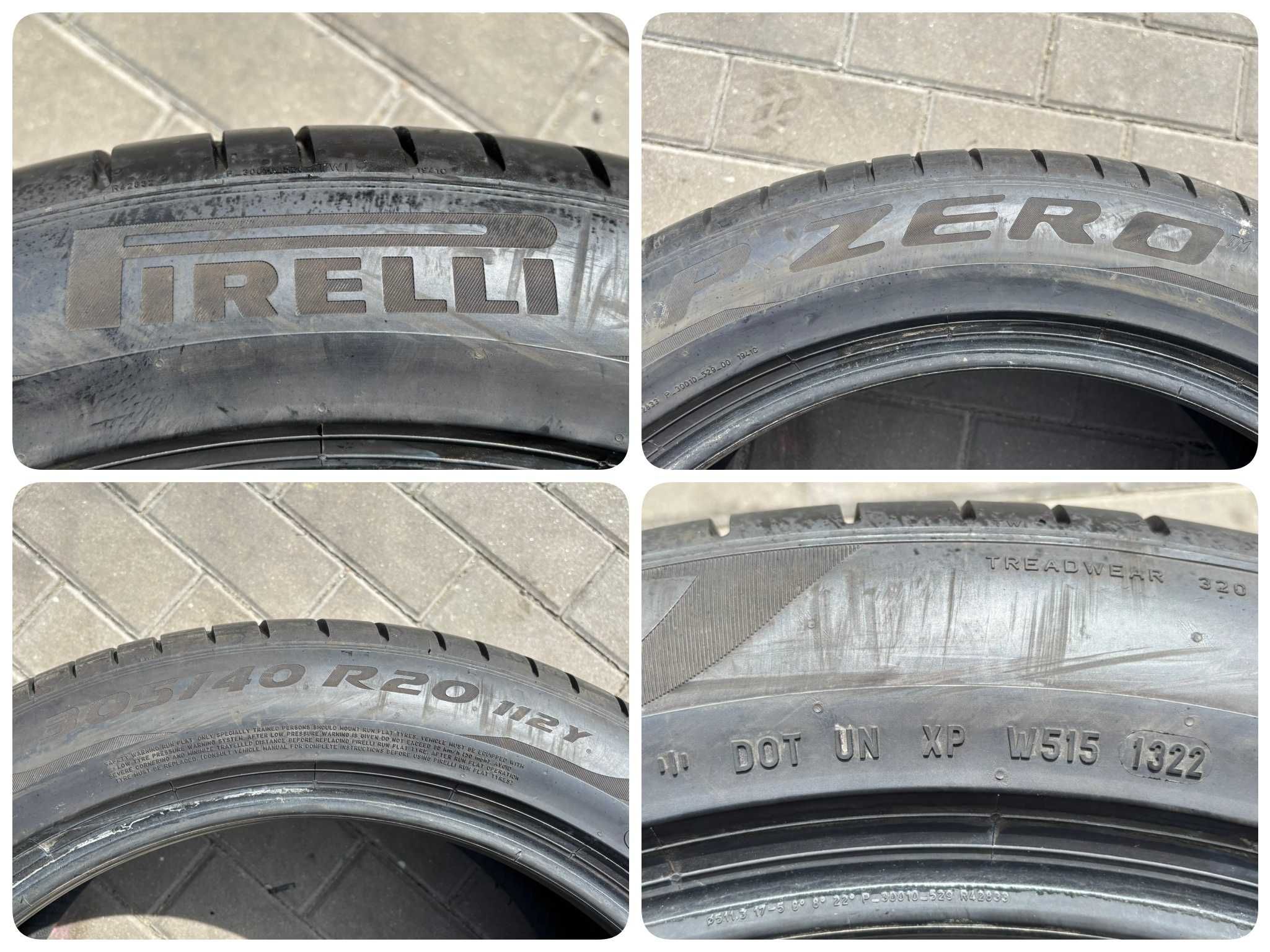2X OPONY LETNIE 305/40R20 112Y Pirelli P Zero XL RSC 7.2MM 2022R CAŁE!