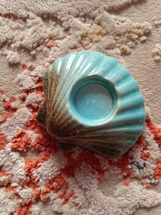 Peça decorativa concha para vela