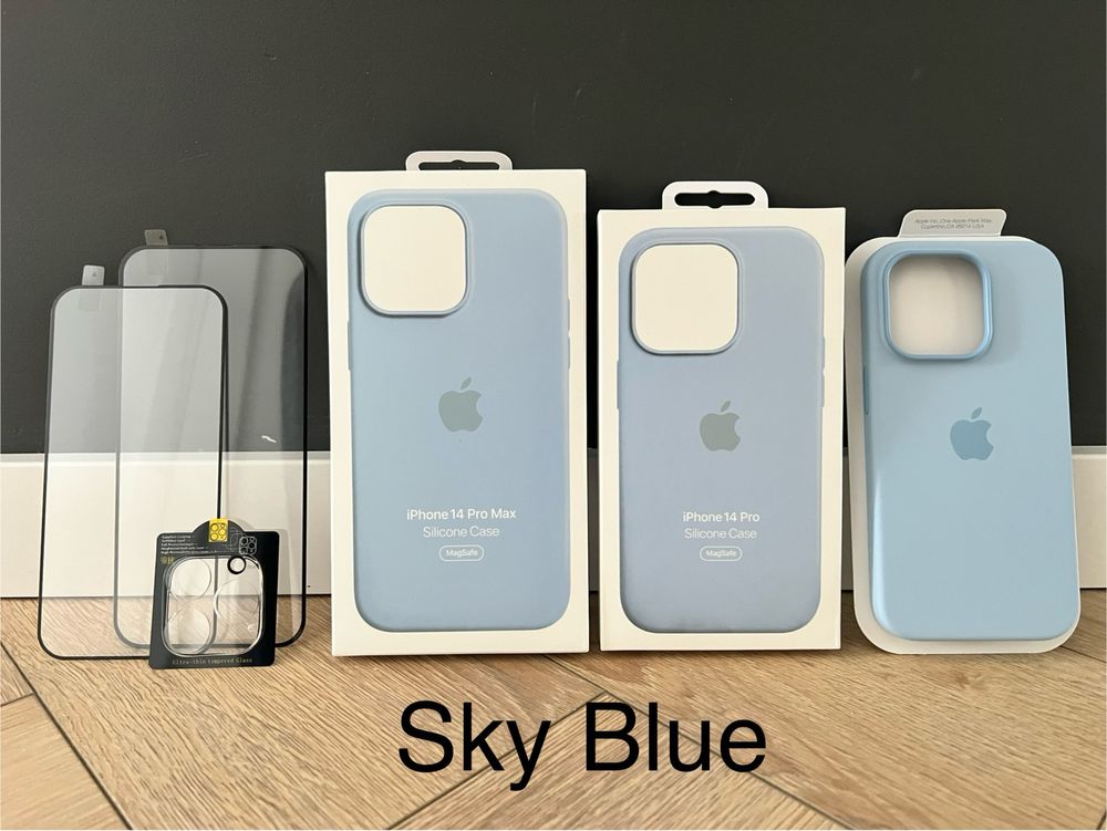 Etui Silicone Case z MagSafe • iPhone 14 Pro , 14 Pro Max + Szkła