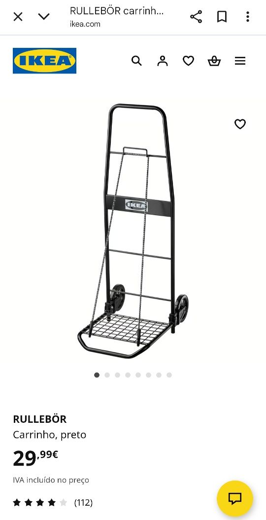 Vendo carrinho de transporte do IKEA