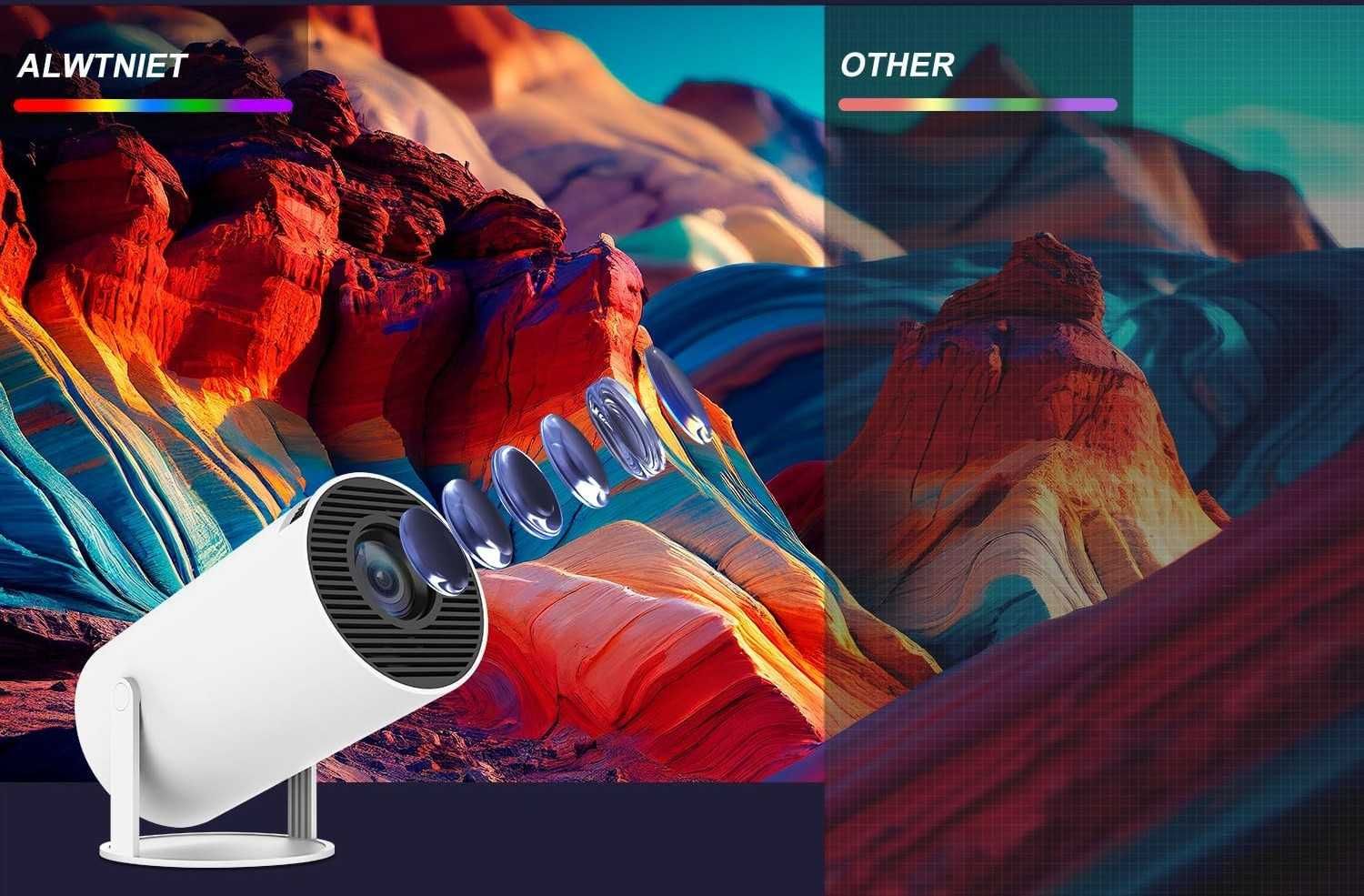 Projektor 4K Android 11 WiFi 5G BT 5.0 200ANSI 8000lm biały