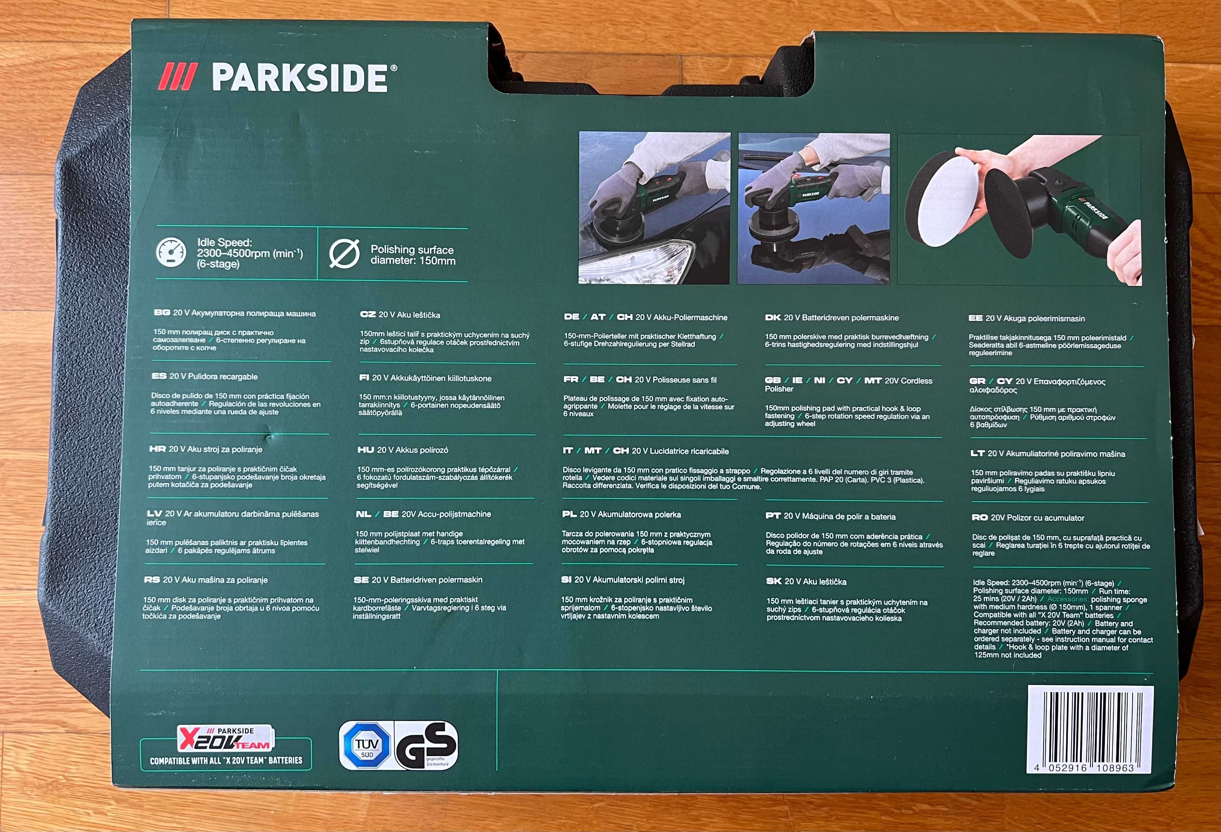 Akumulatorowa polerka Parkside 20V PPMA C3 najnowszy model
