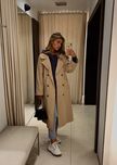 Тренч пальто Zara S 44 колір бежевий