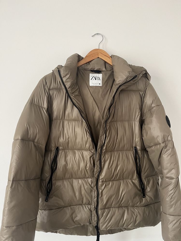Zara куртка пуфер M розмір олива