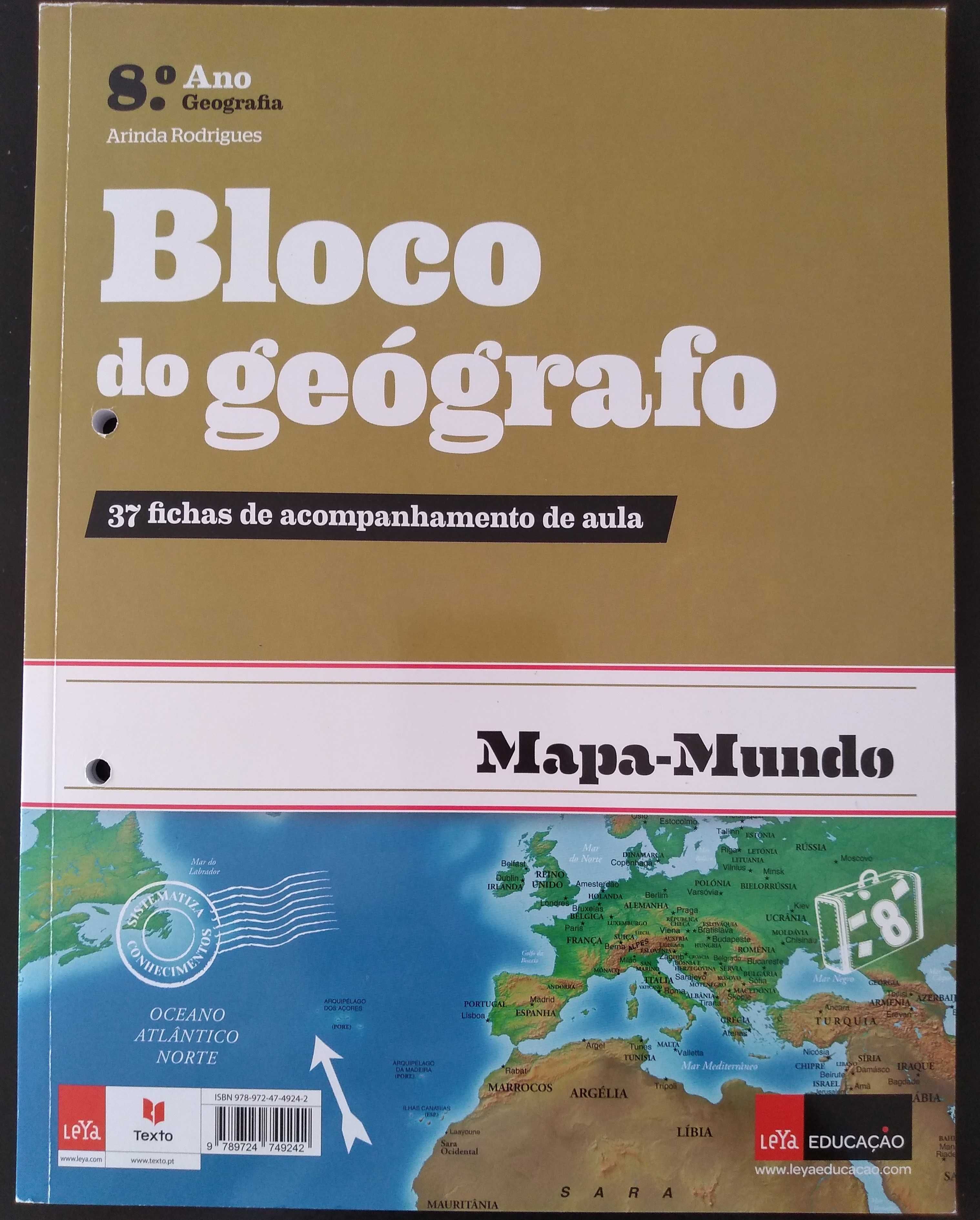 Caderno de atividades Mapa-Mundo - Geografia - 8º ano