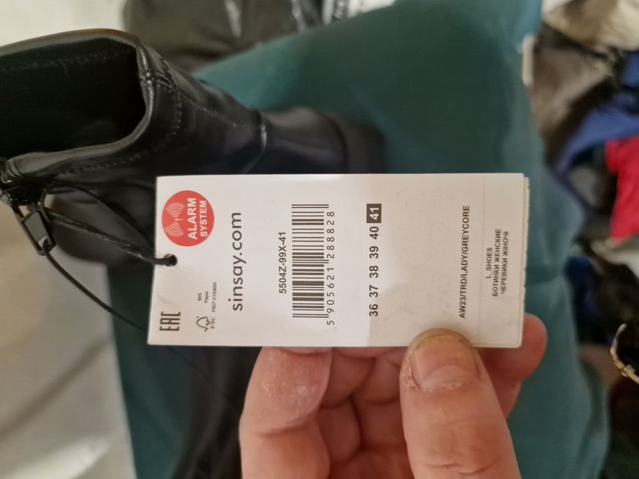 Noww Sinsay buty na obcasie roz,40,buty za kostkę skóra