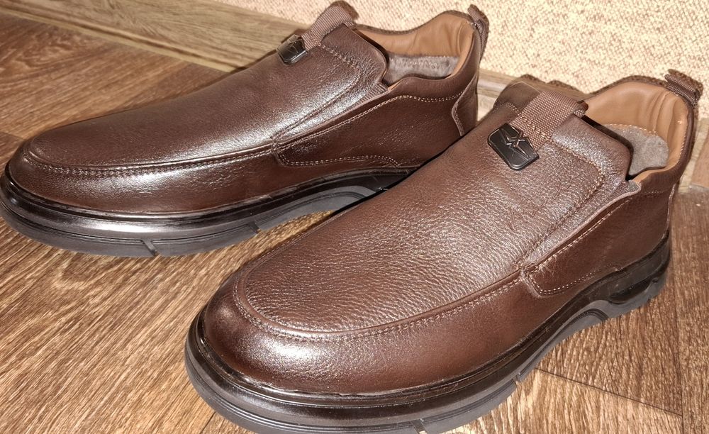 Чоловічі шкіряні зимові класичні ботинки, зимове взуття