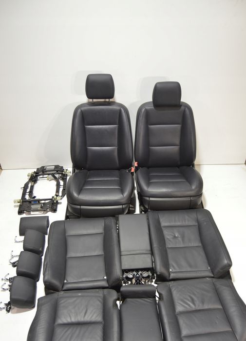 fotele mercedes w221 lift czarne skóry
