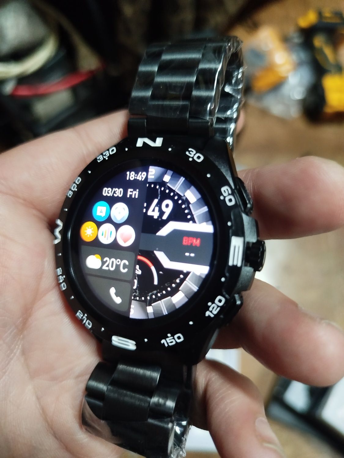 Тактические смарт часы GPS. IP68. COMPASS. Стальной корпус