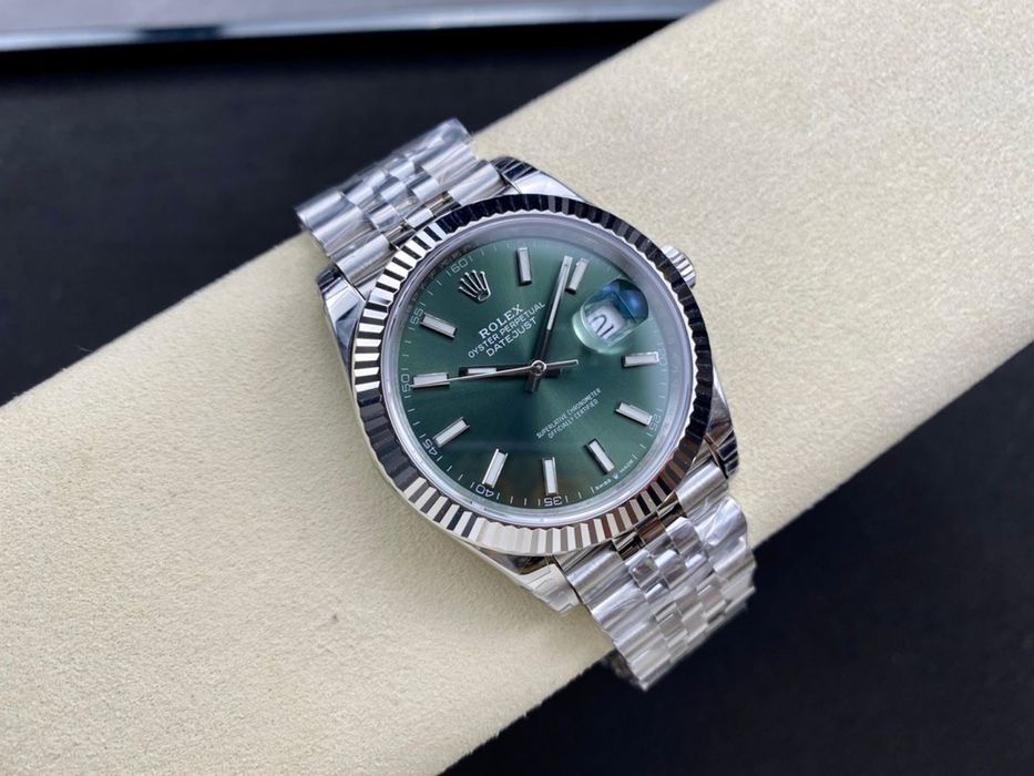 Rolex Datejust green dial jubilee